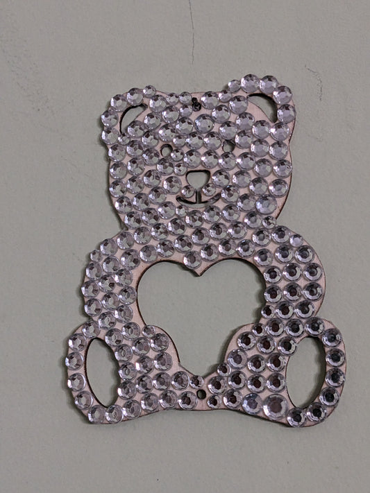Rhinestone Wood Bears