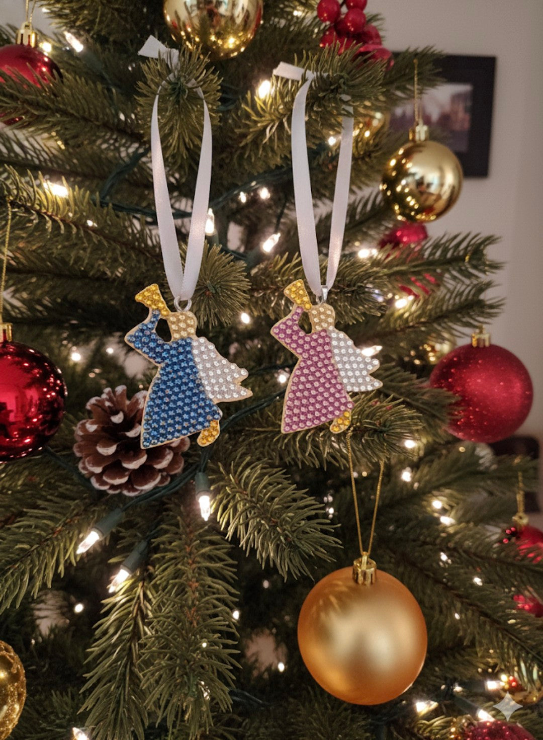 Angel with Bugle Ornaments