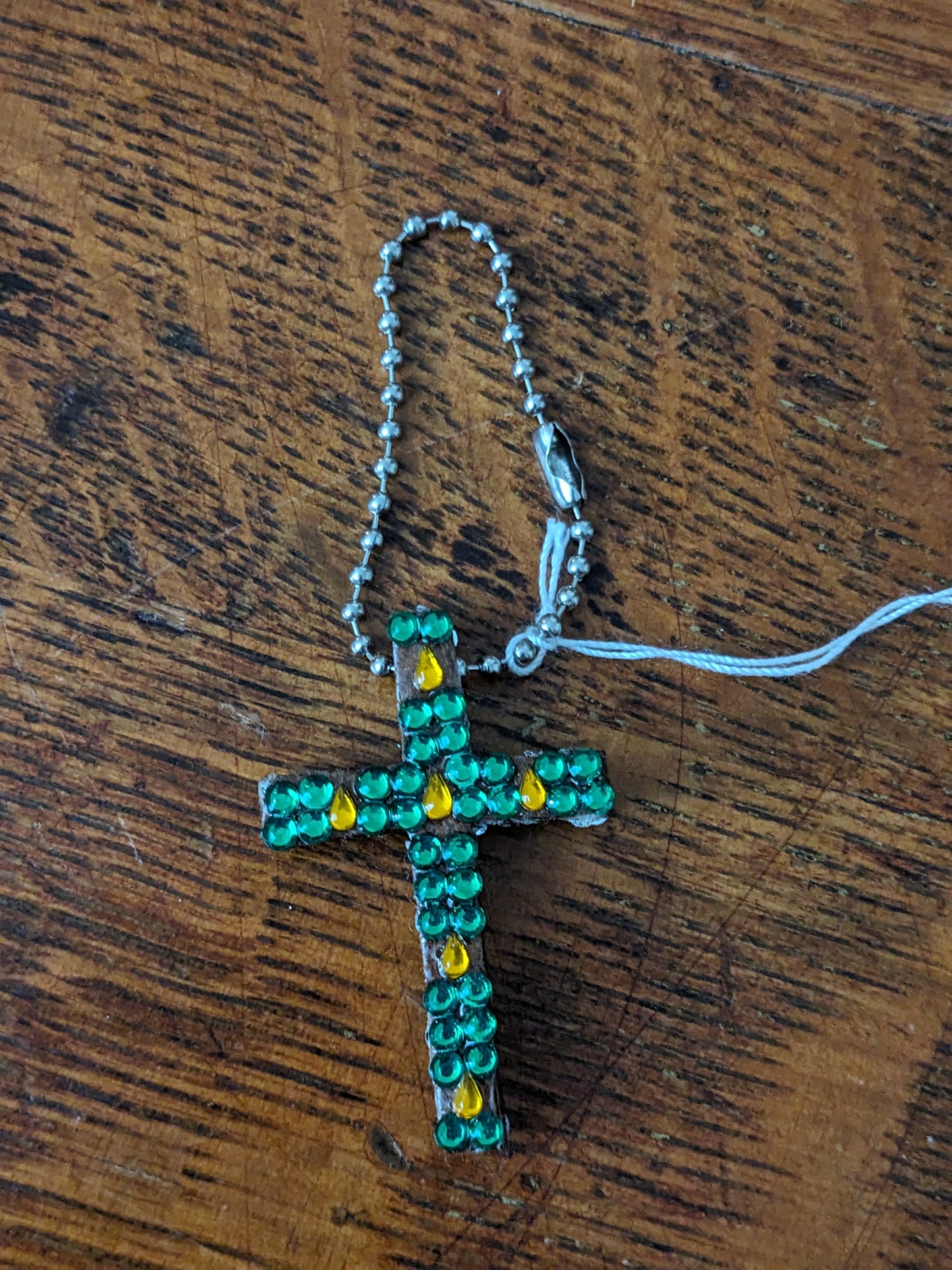 Wood Cross Keychains
