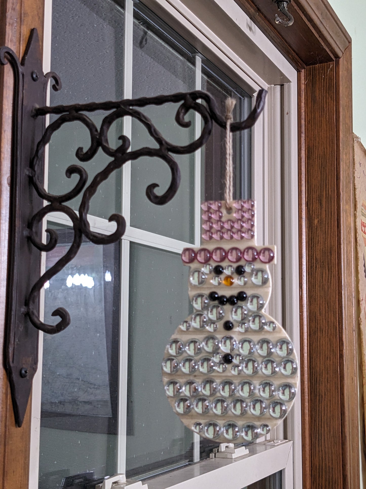 Large Wood Snowman Ornament