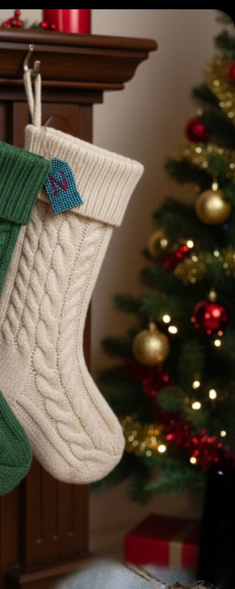 Wood Gift Tags with First Initials