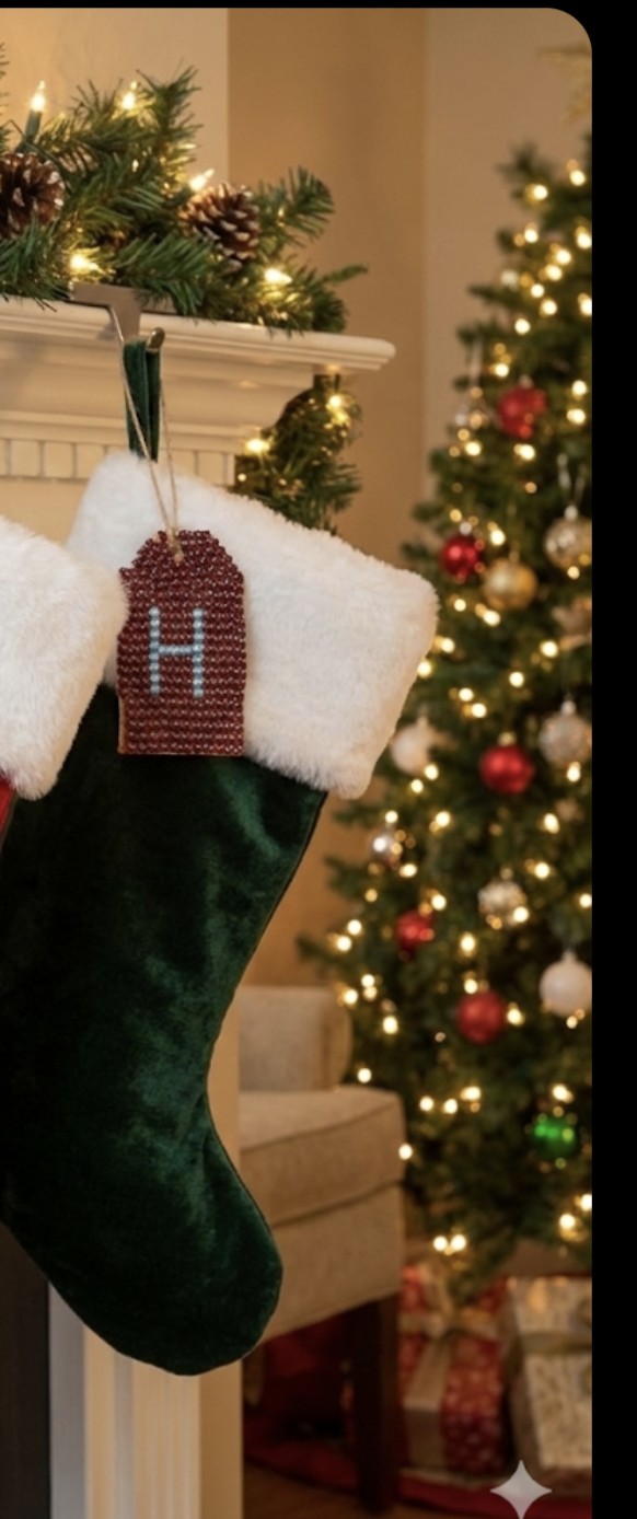 Wood Gift Tags with First Initials