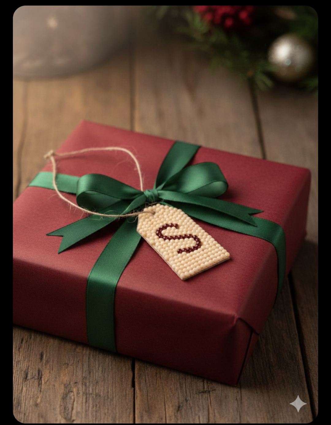 Wood Gift Tags with First Initials