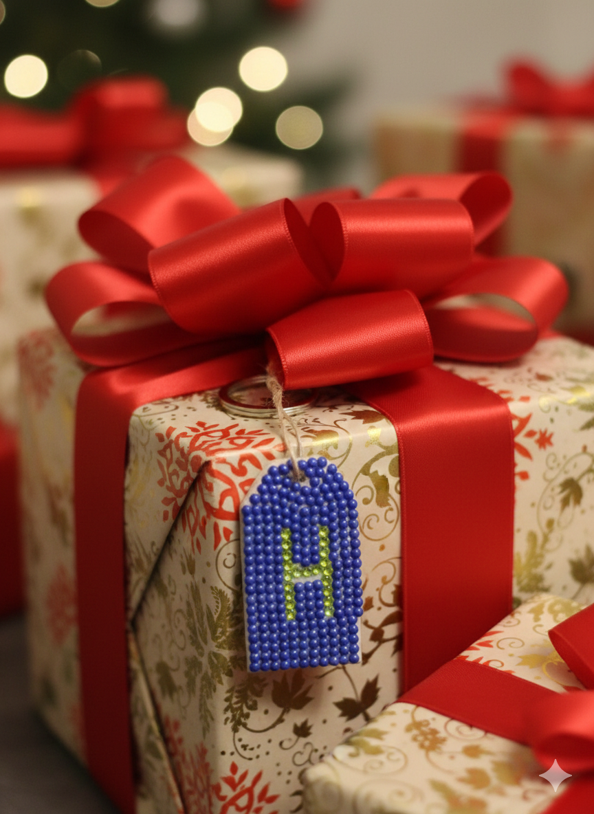 Wood Gift Tags with First Initials