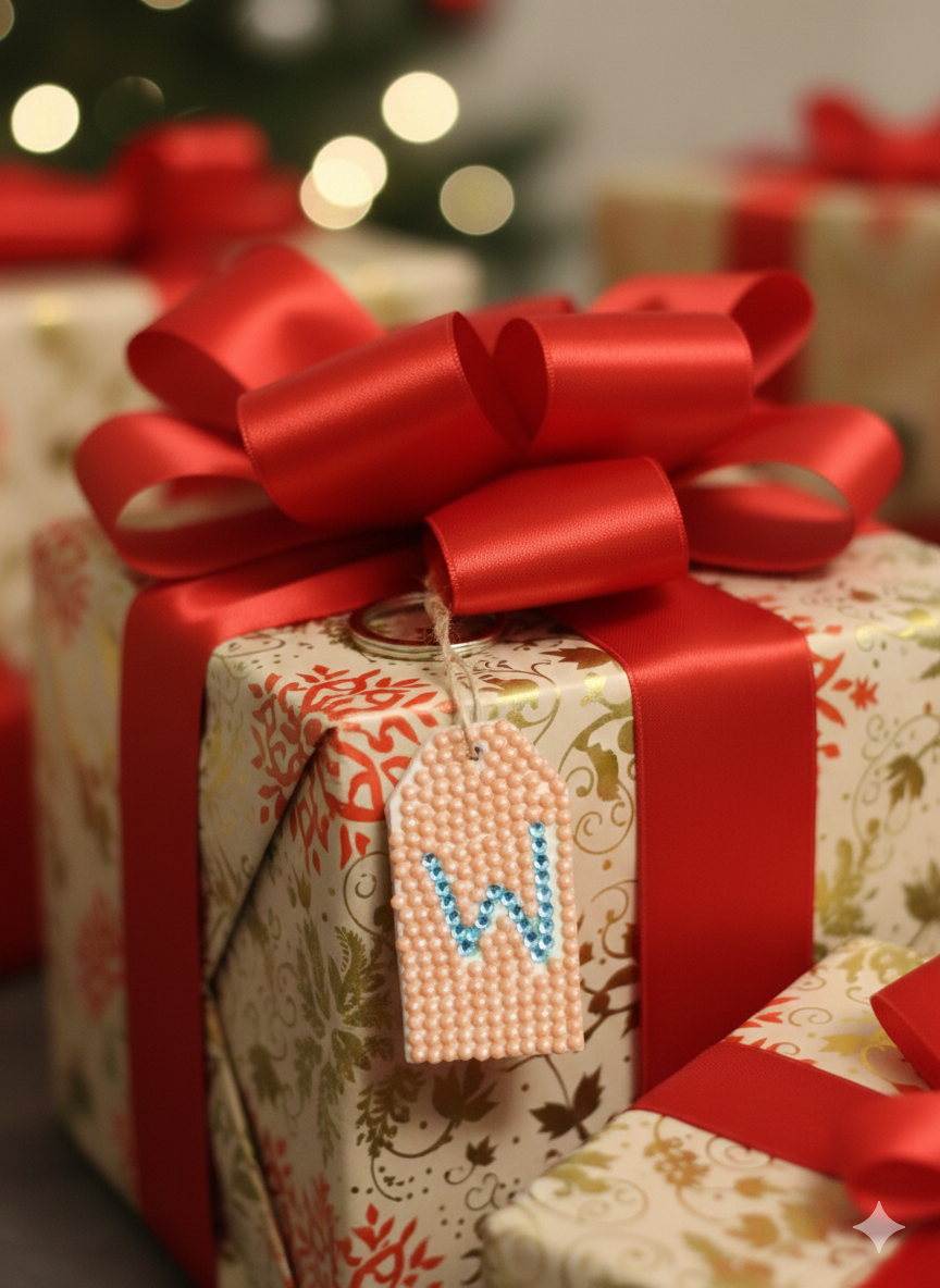 Wood Gift Tags with First Initials