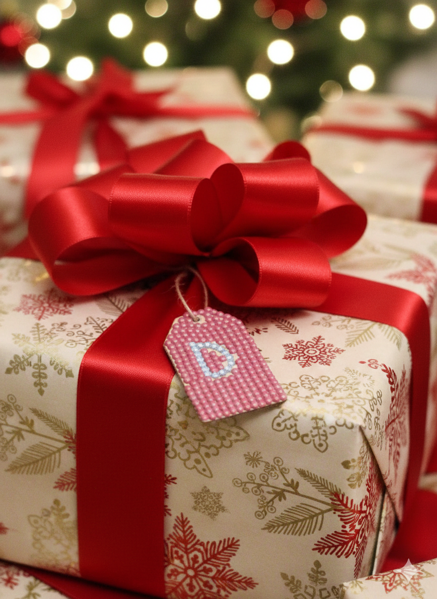 Wood Gift Tags with First Initials