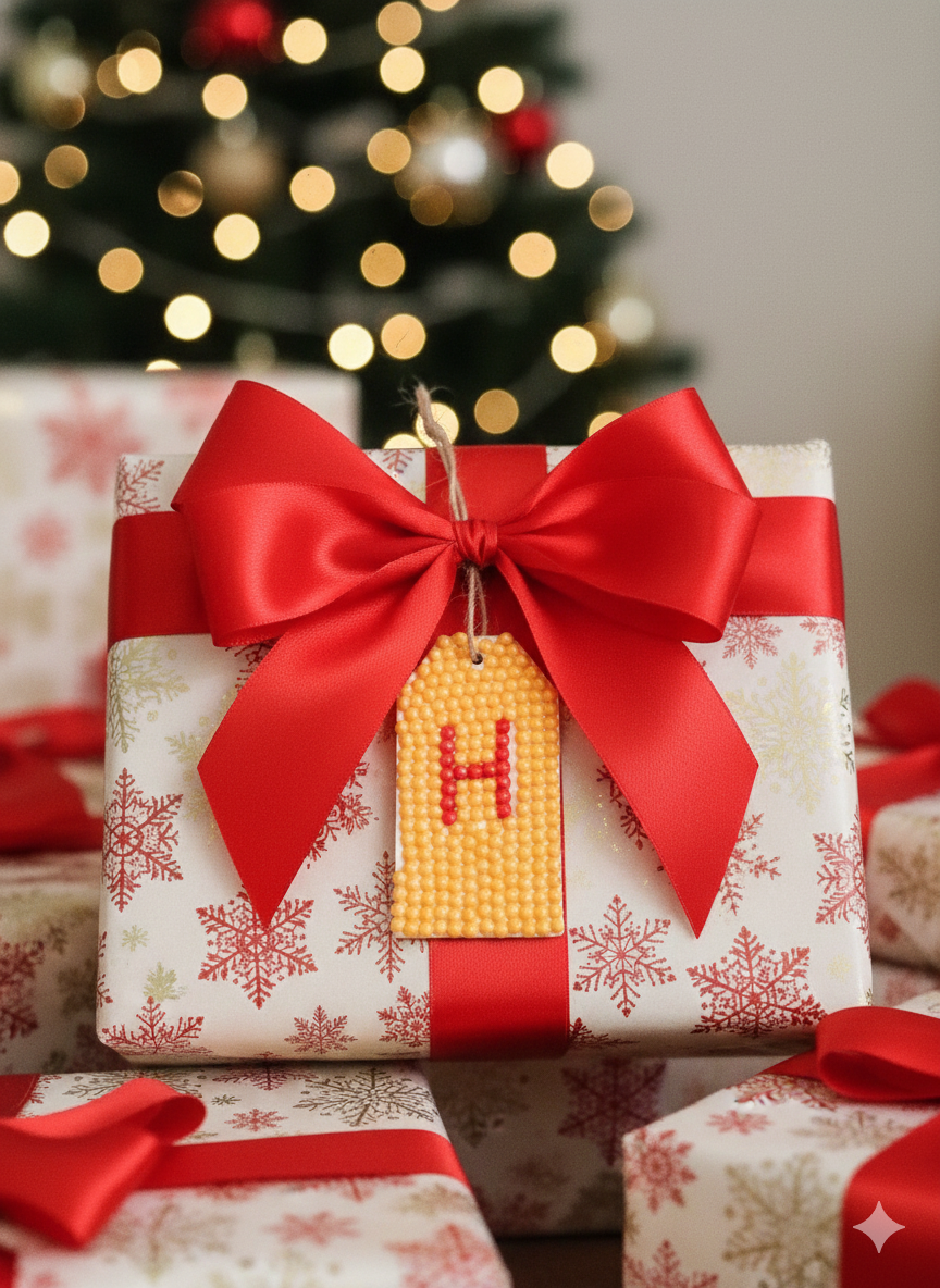 Wood Gift Tags with First Initials