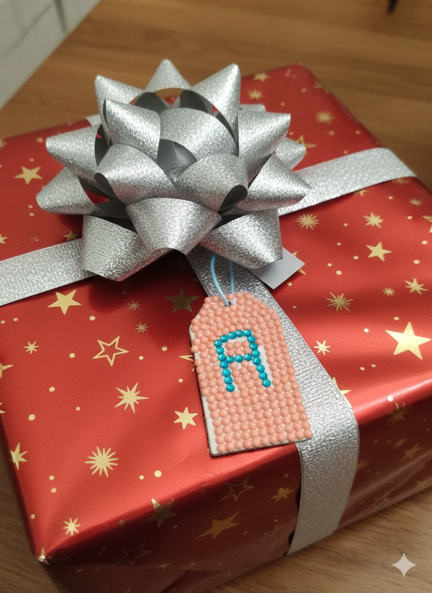 Wood Gift Tags with First Initials