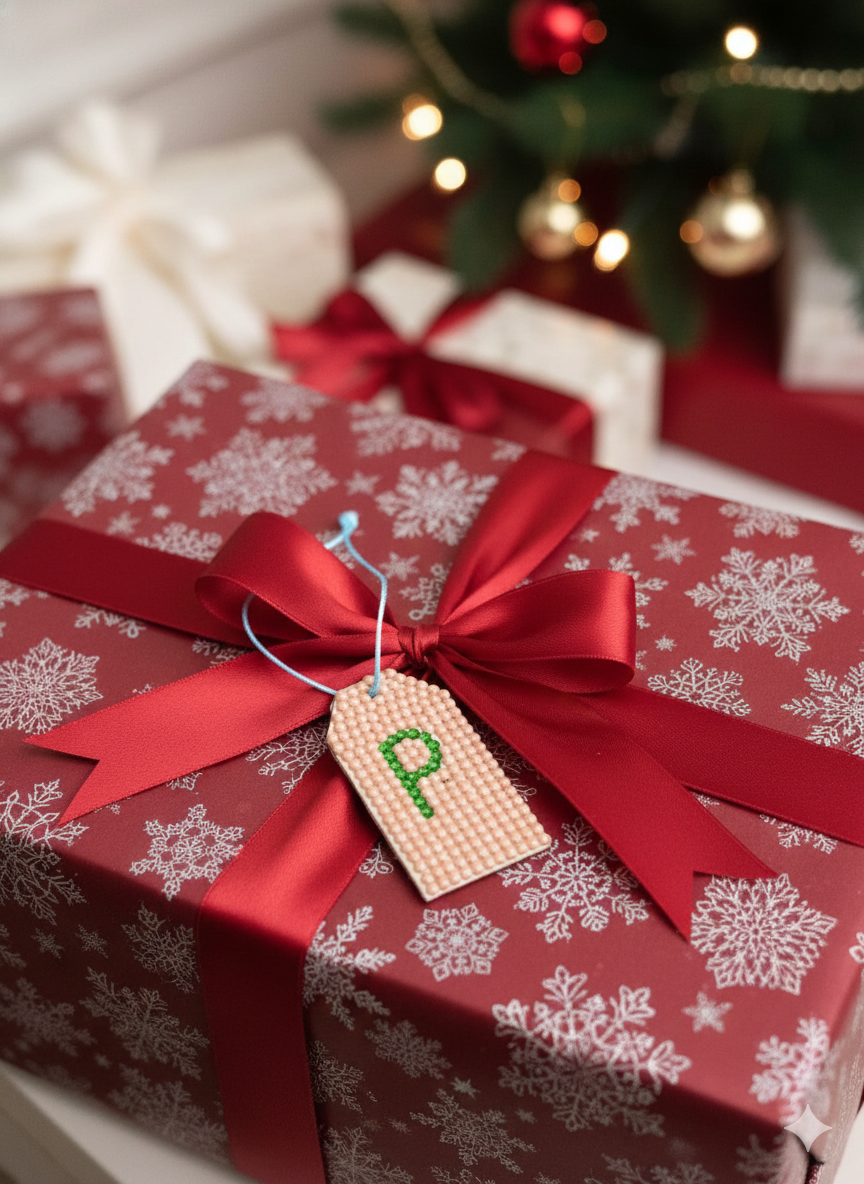 Wood Gift Tags with First Initials