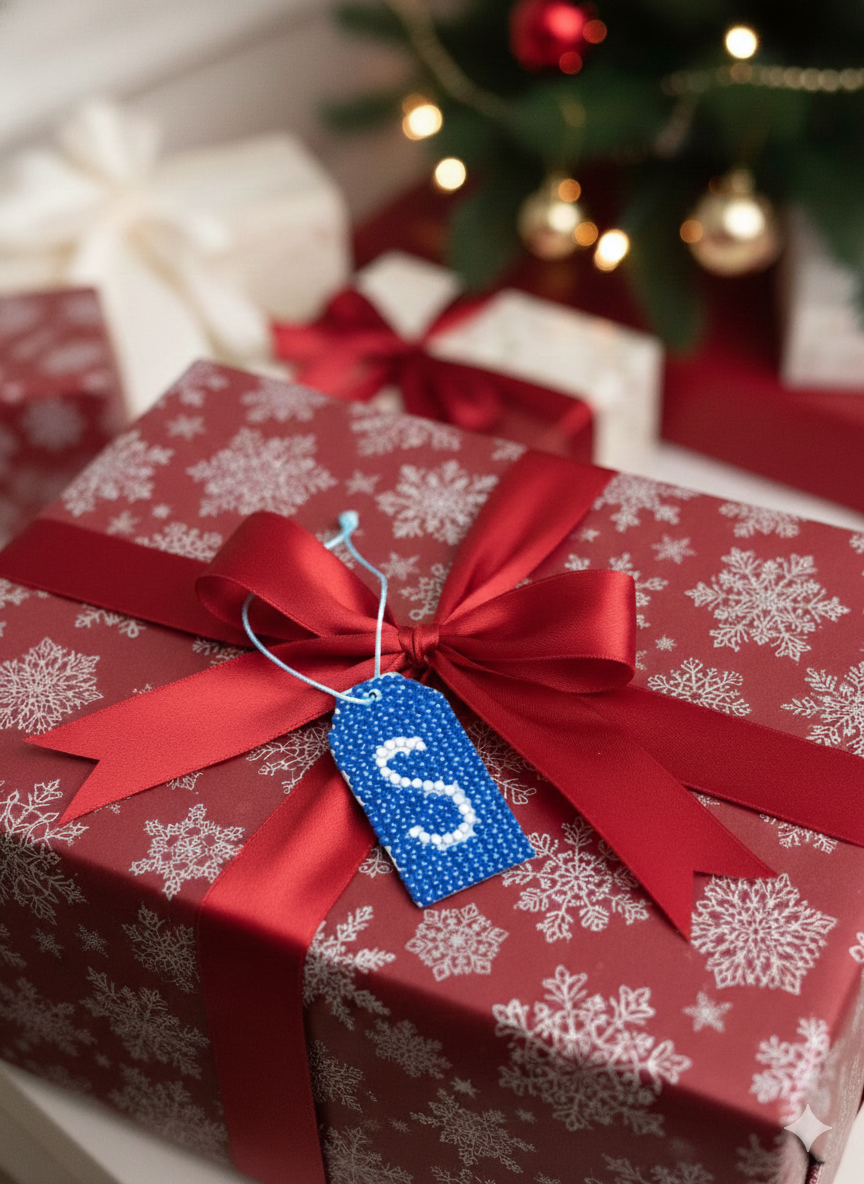 Wood Gift Tags with First Initials