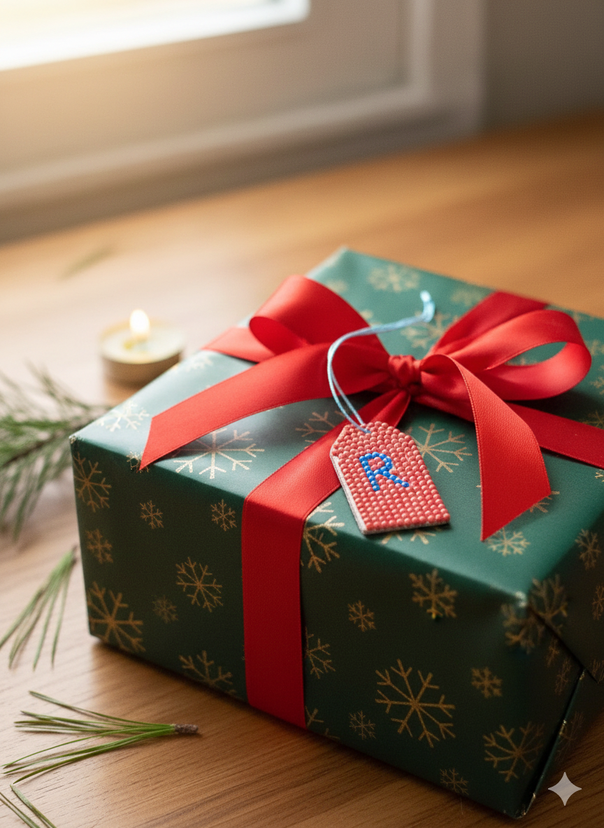 Wood Gift Tags with First Initials