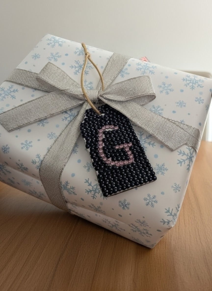 Wood Gift Tags with First Initials