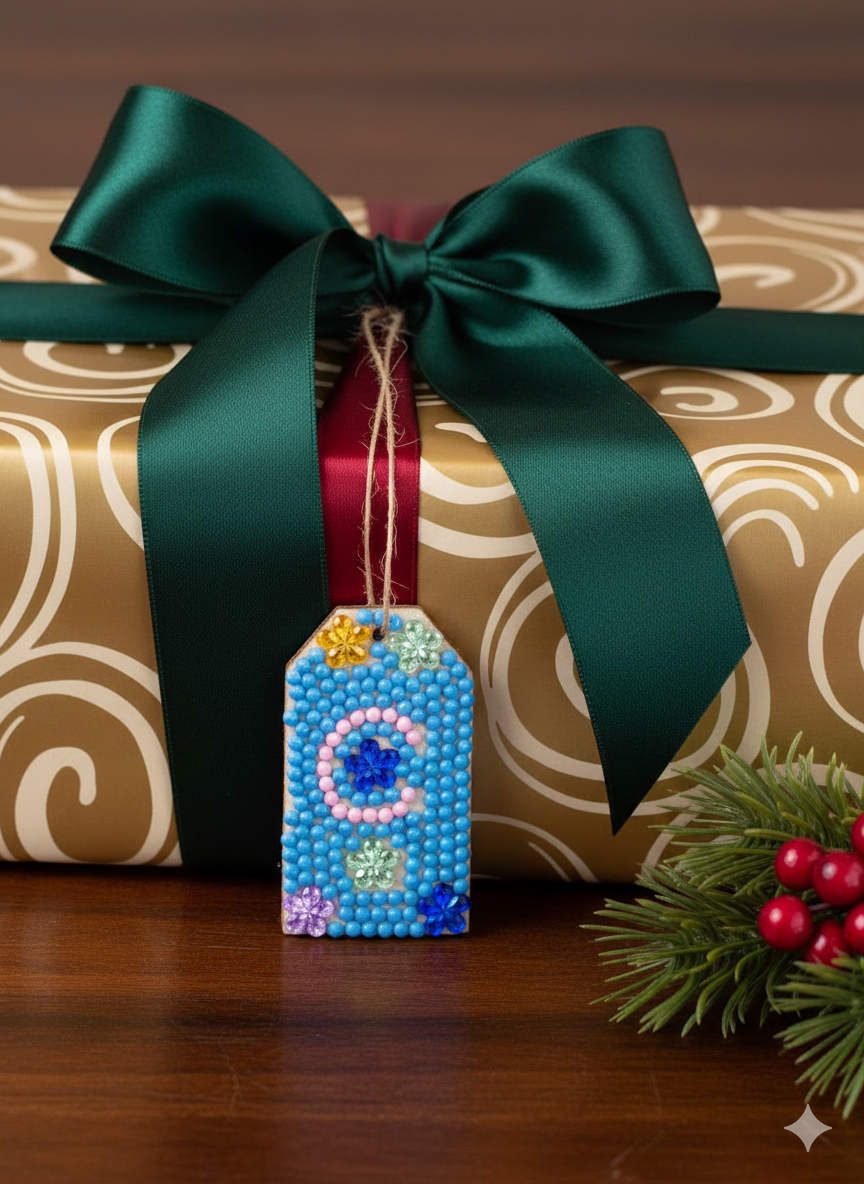 Wood Gift Tags with First Initials