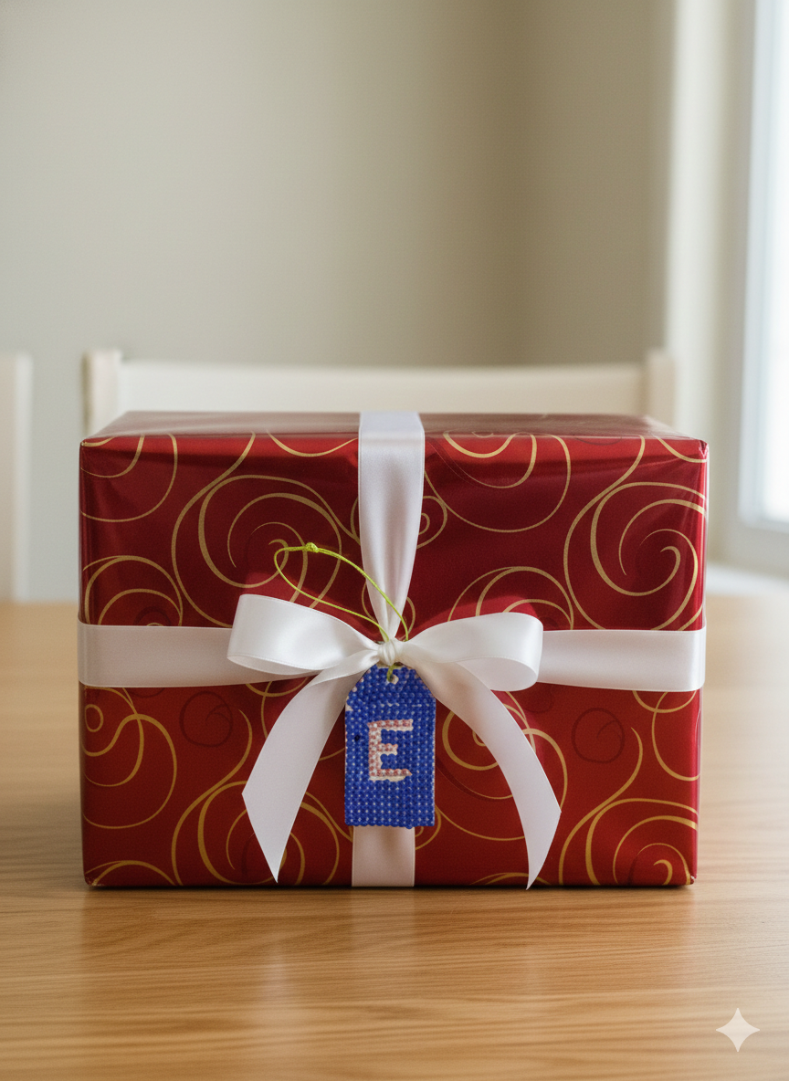 Wood Gift Tags with First Initials