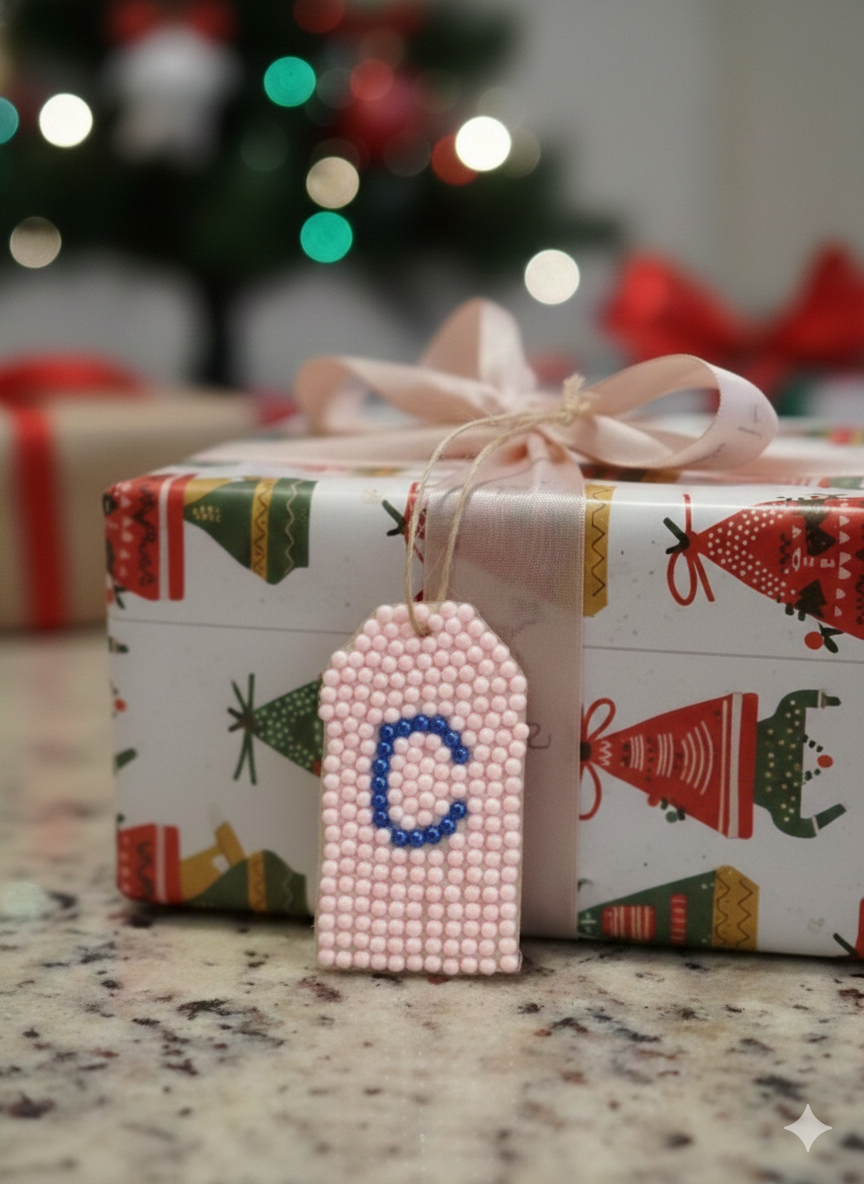 Wood Gift Tags with First Initials