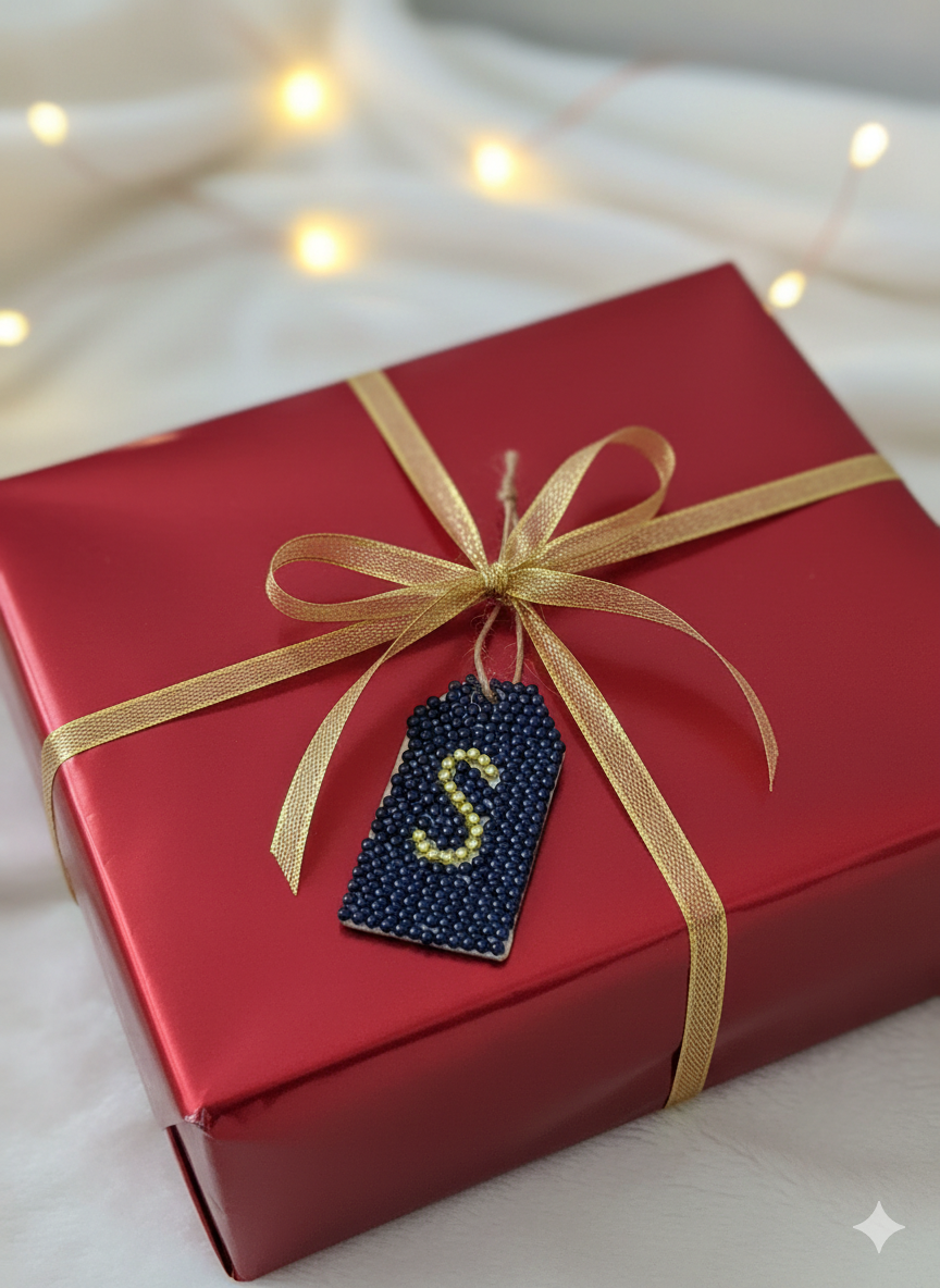 Wood Gift Tags with First Initials