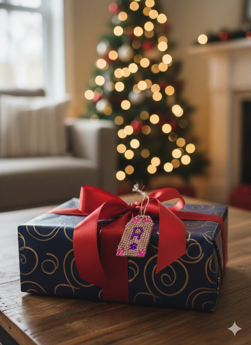 Wood Gift Tags with First Initials