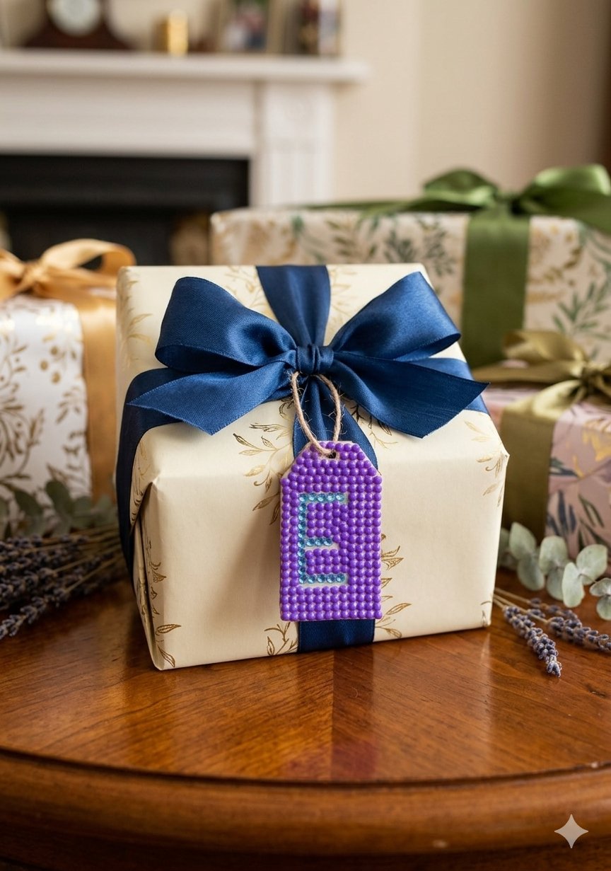 Wood Gift Tags with First Initials