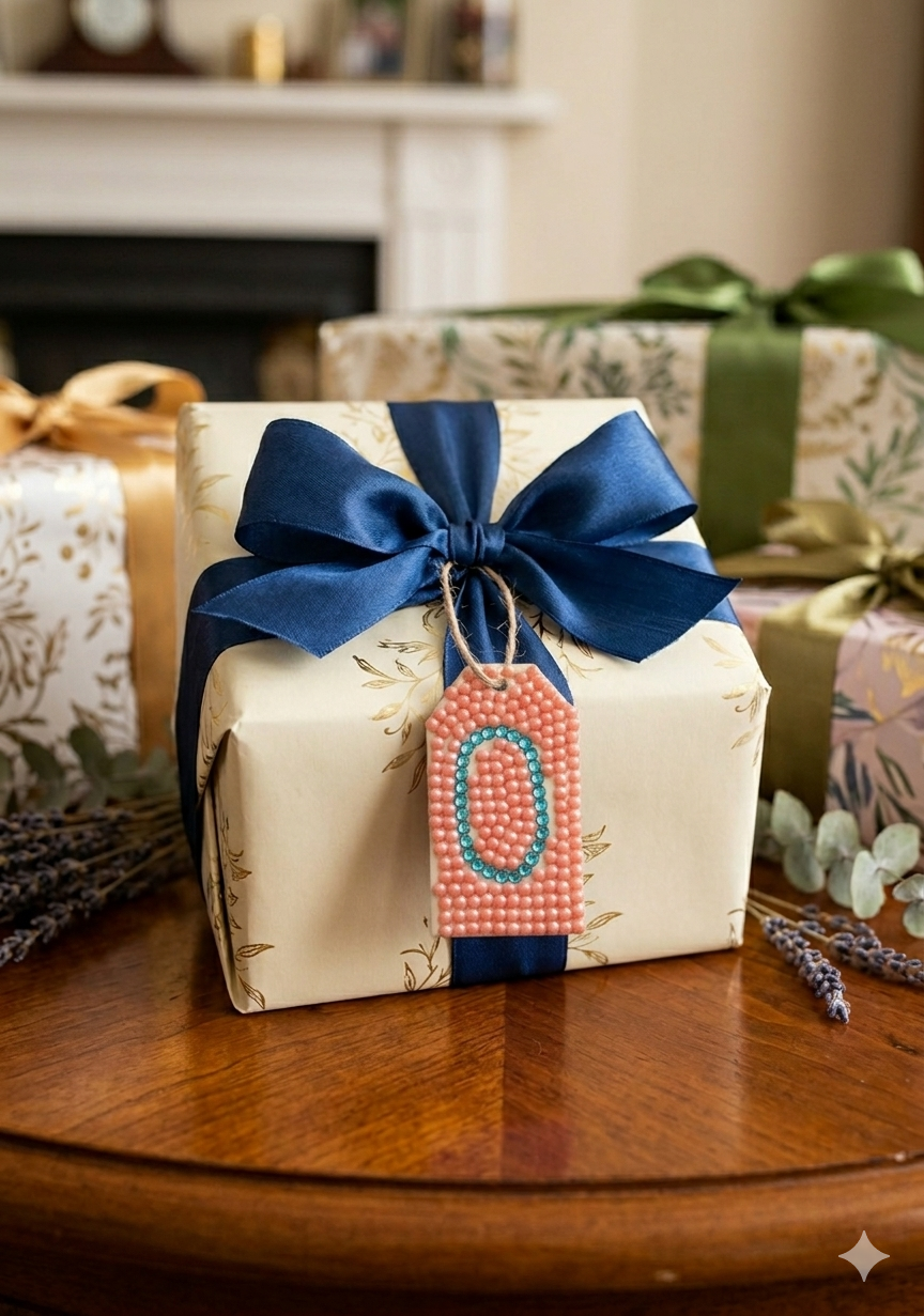 Wood Gift Tags with First Initials