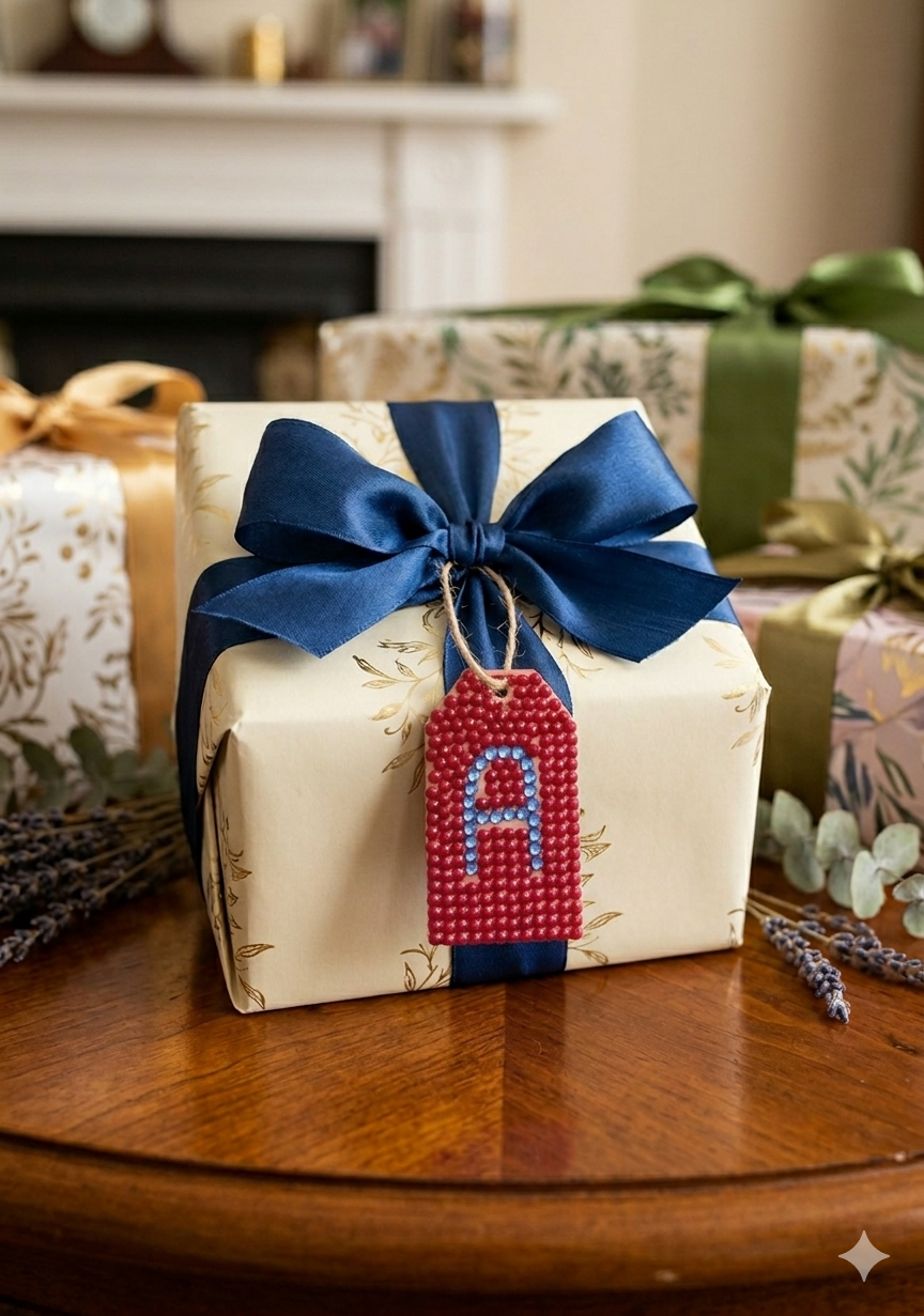 Wood Gift Tags with First Initials