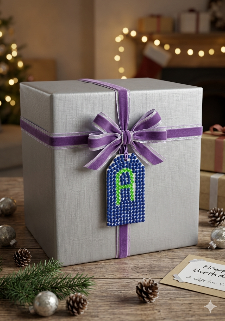 Wood Gift Tags with First Initials