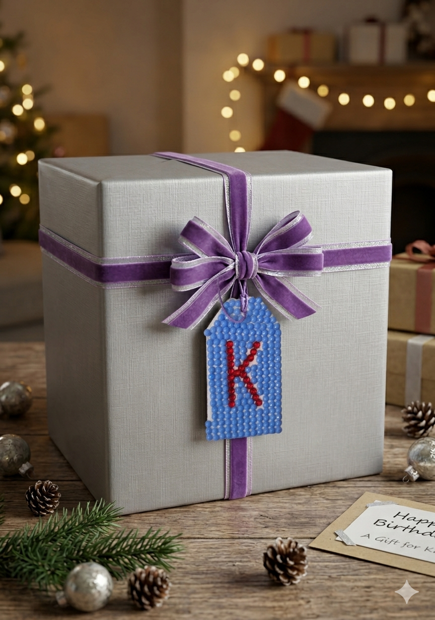 Wood Gift Tags with First Initials
