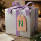 Wood Gift Tags with First Initials