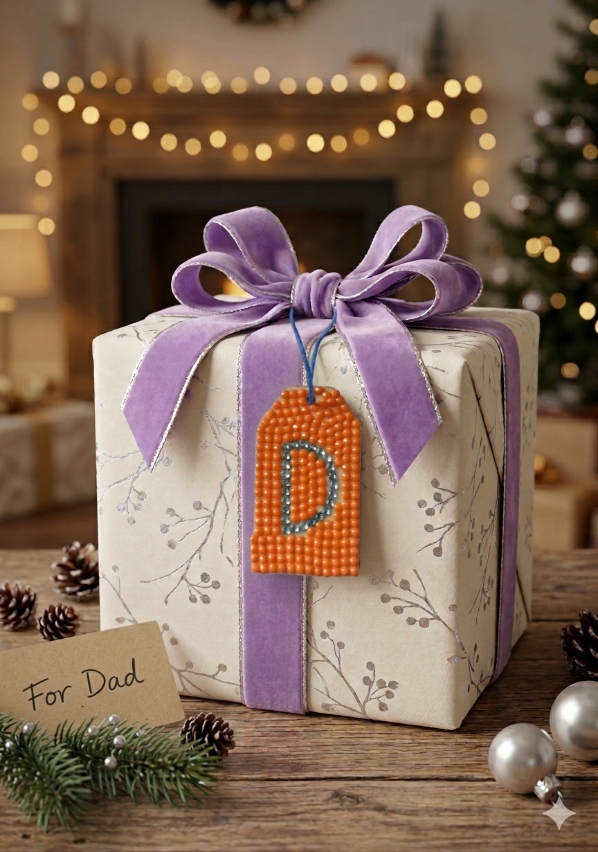 Wood Gift Tags with First Initials
