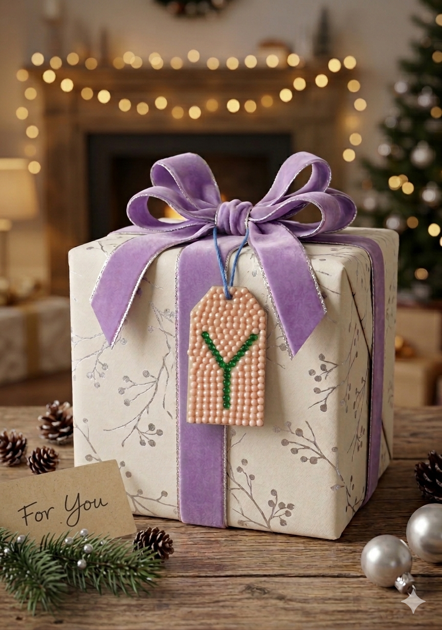 Wood Gift Tags with First Initials