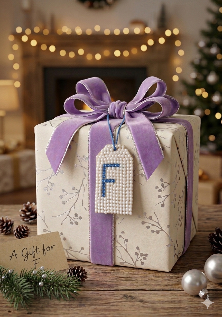Wood Gift Tags with First Initials