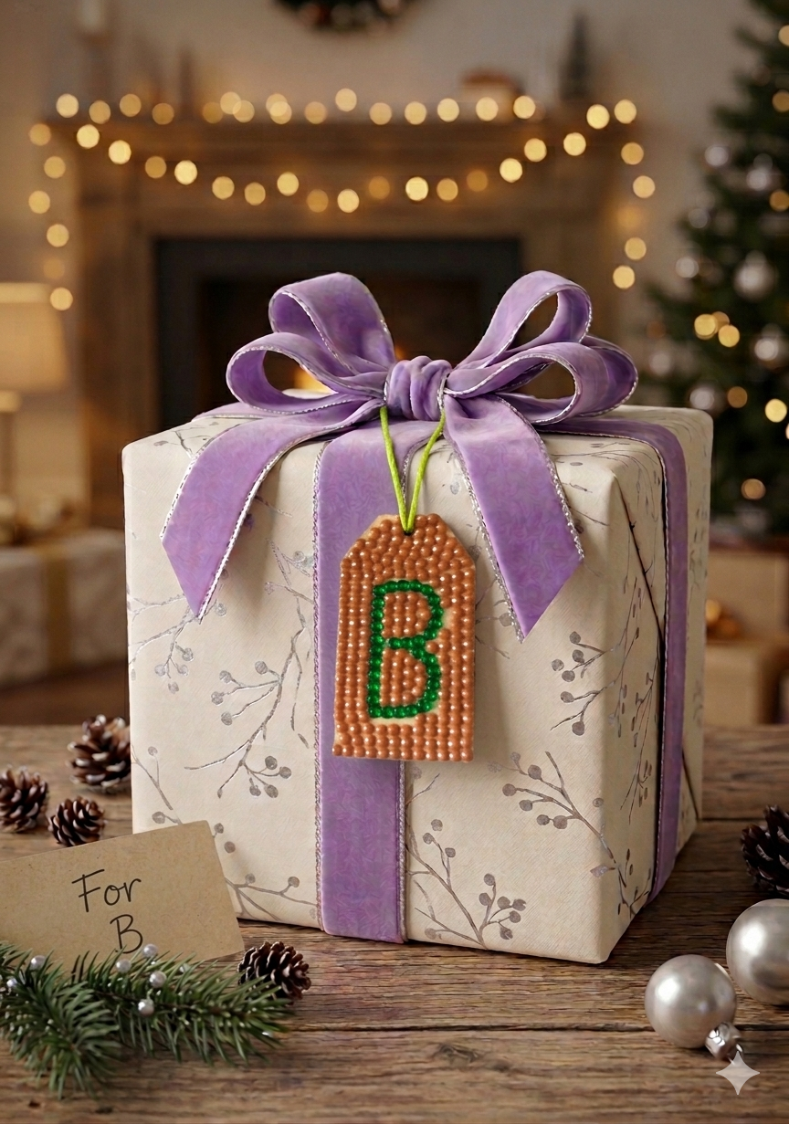 Wood Gift Tags with First Initials