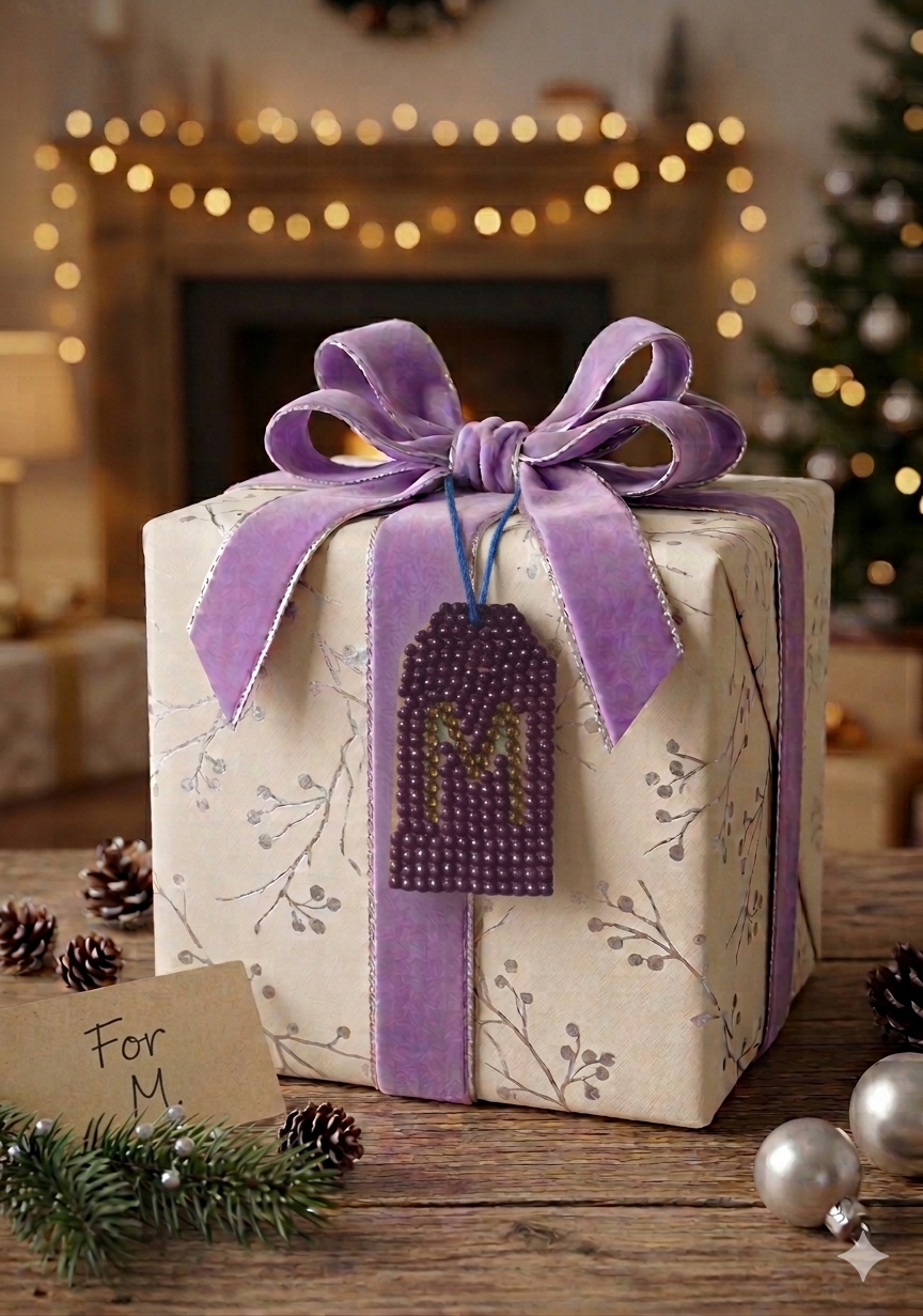 Wood Gift Tags with First Initials