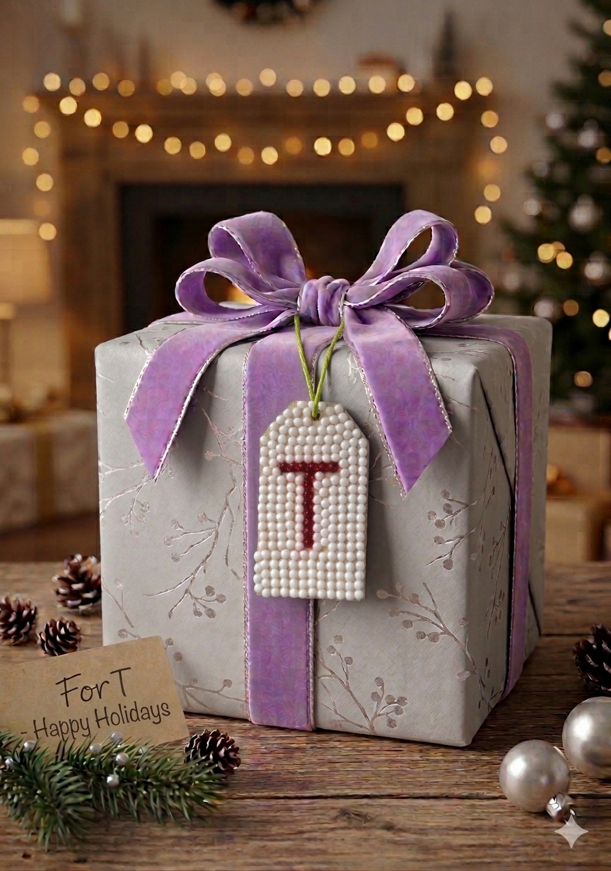 Wood Gift Tags with First Initials
