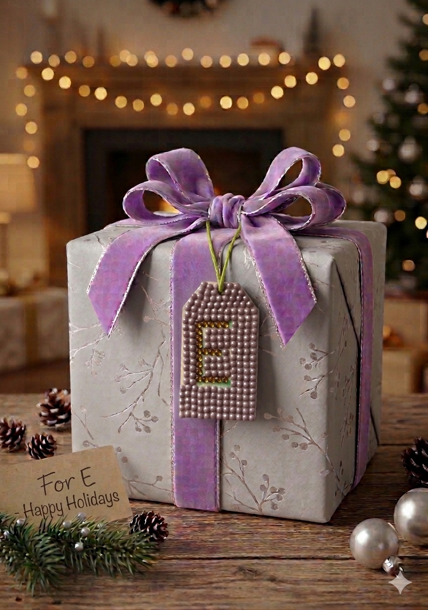 Wood Gift Tags with First Initials