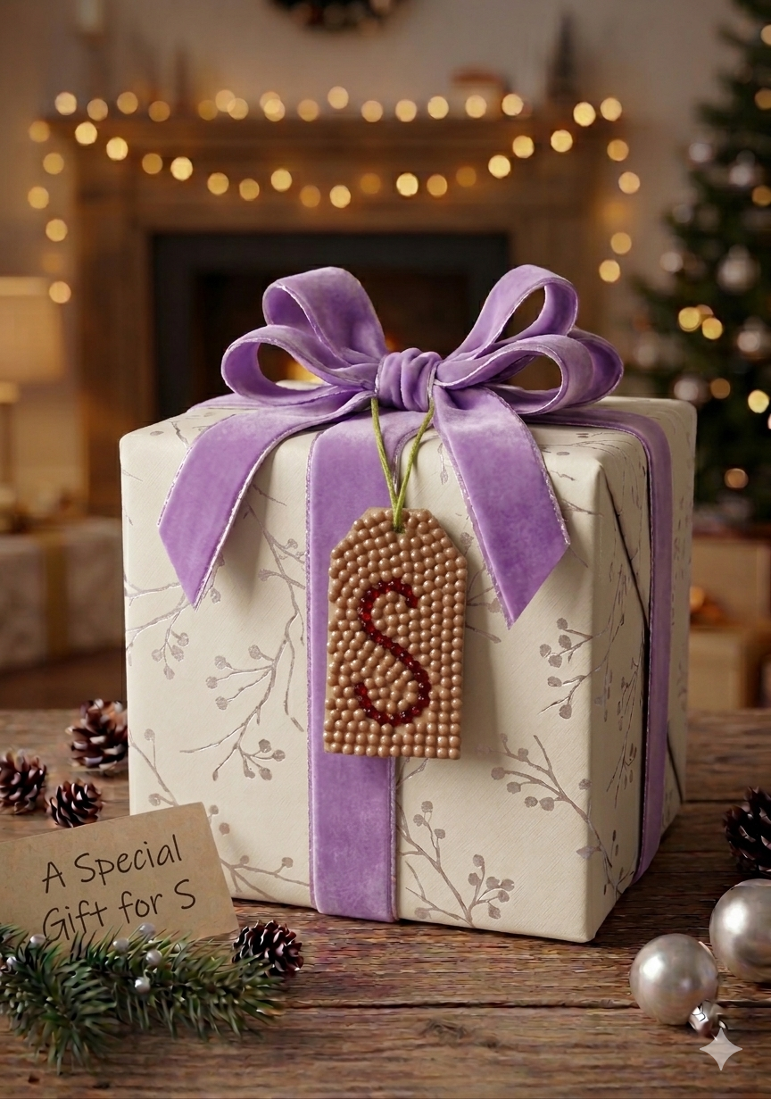 Wood Gift Tags with First Initials