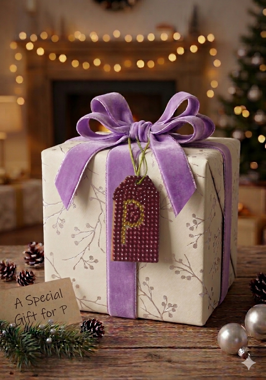 Wood Gift Tags with First Initials