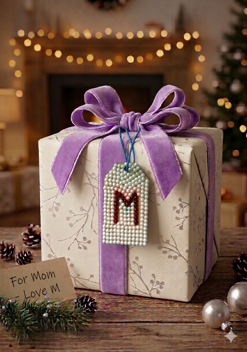 Wood Gift Tags with First Initials