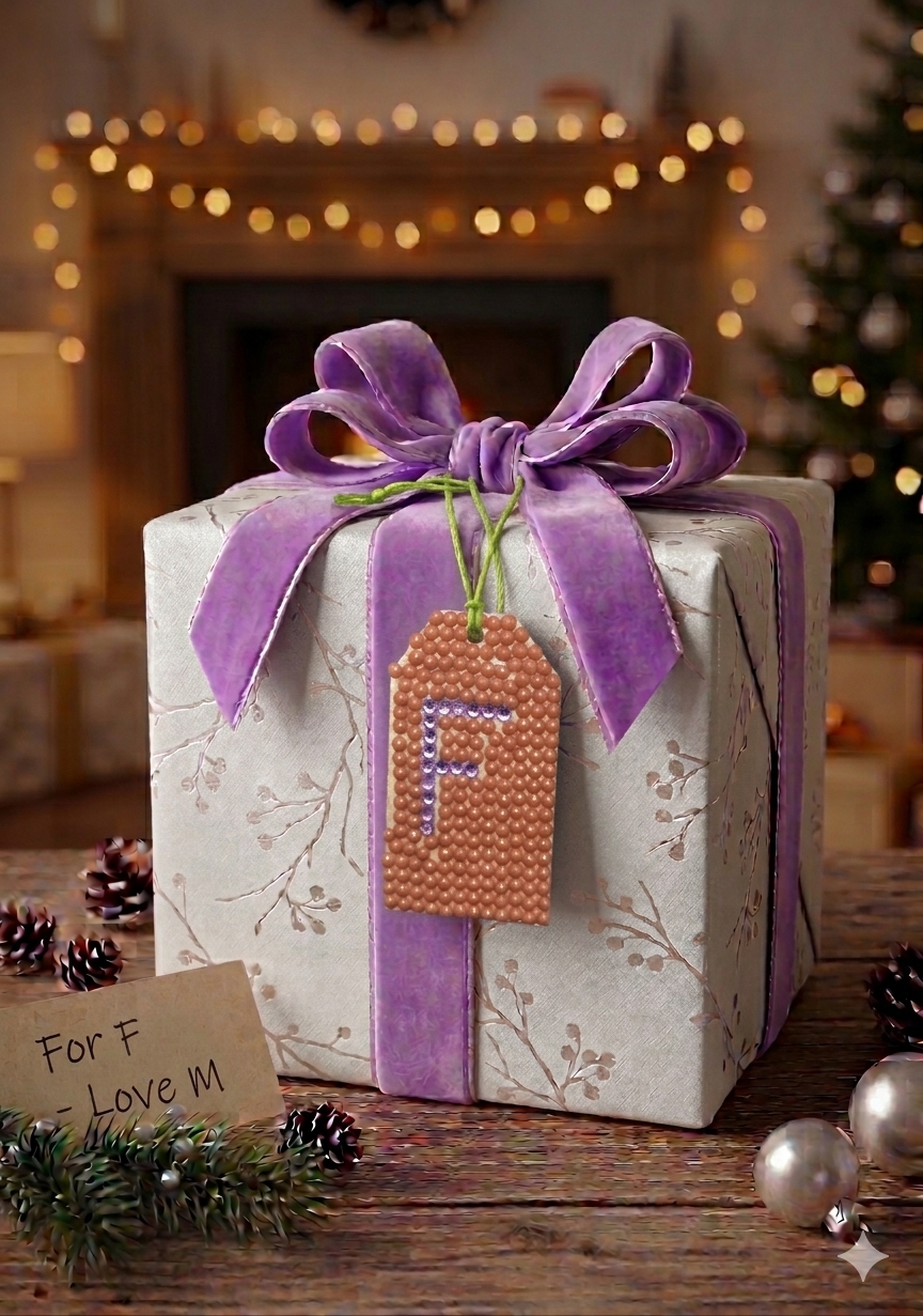 Wood Gift Tags with First Initials