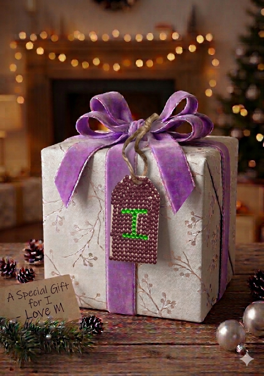 Wood Gift Tags with First Initials