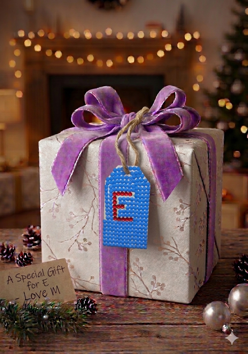Wood Gift Tags with First Initials
