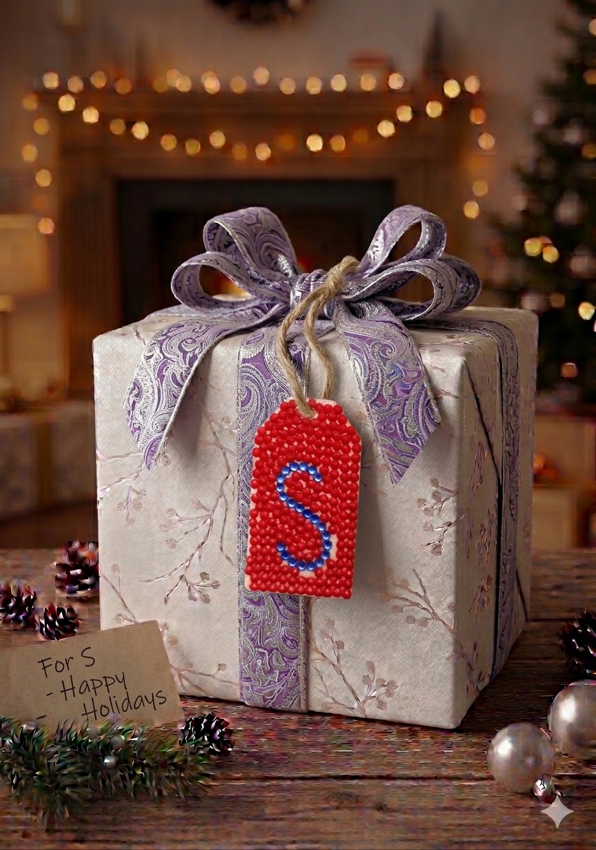 Wood Gift Tags with First Initials