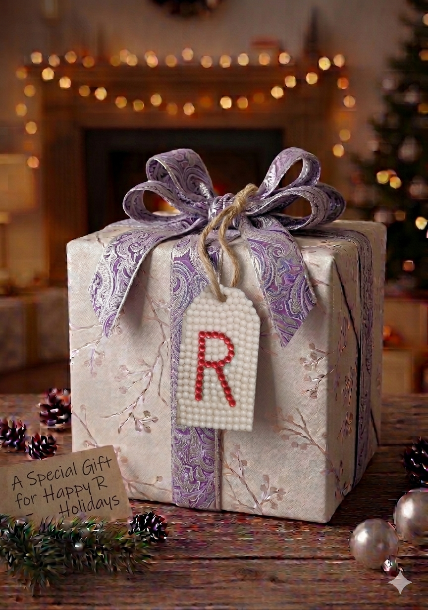 Wood Gift Tags with First Initials