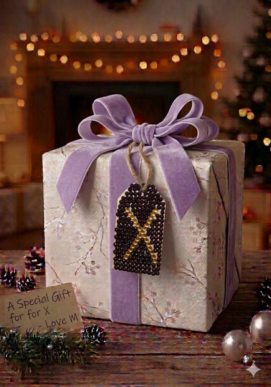 Wood Gift Tags with First Initials