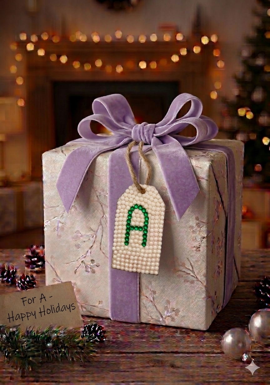 Wood Gift Tags with First Initials