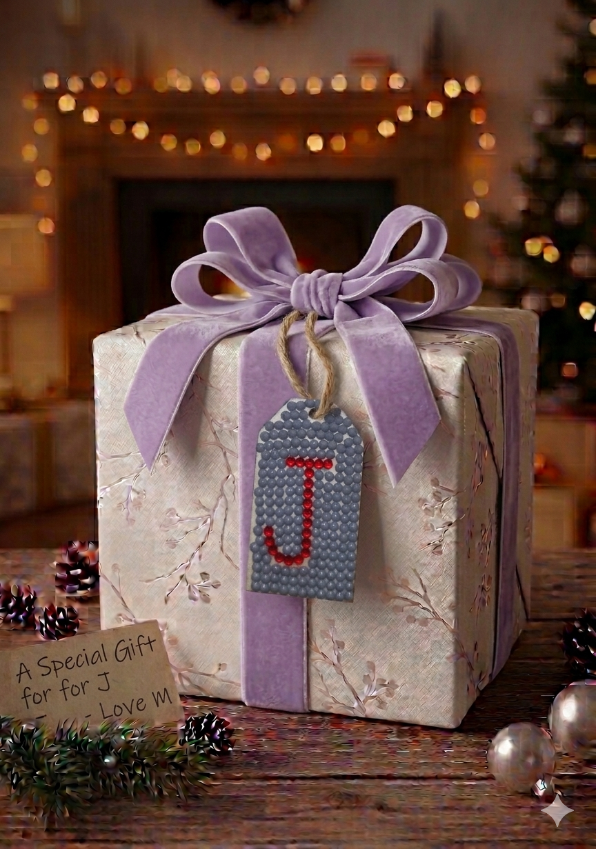 Wood Gift Tags with First Initials
