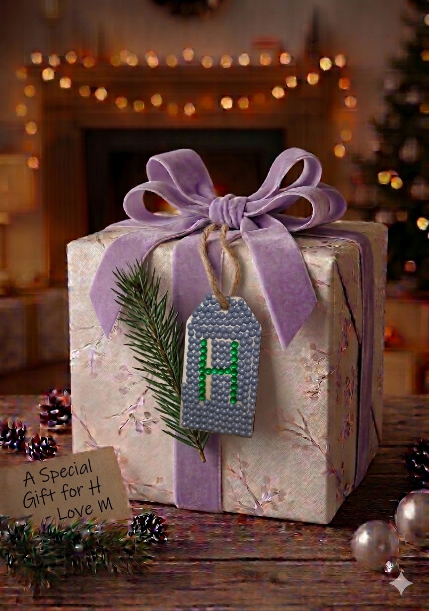 Wood Gift Tags with First Initials