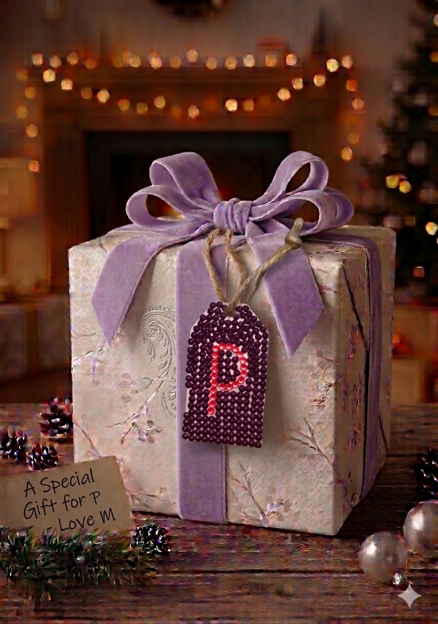 Wood Gift Tags with First Initials