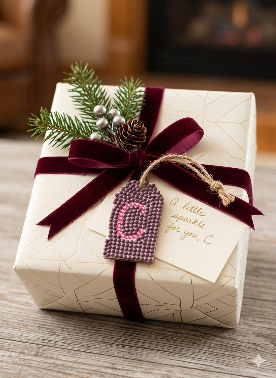 Wood Gift Tags with First Initials