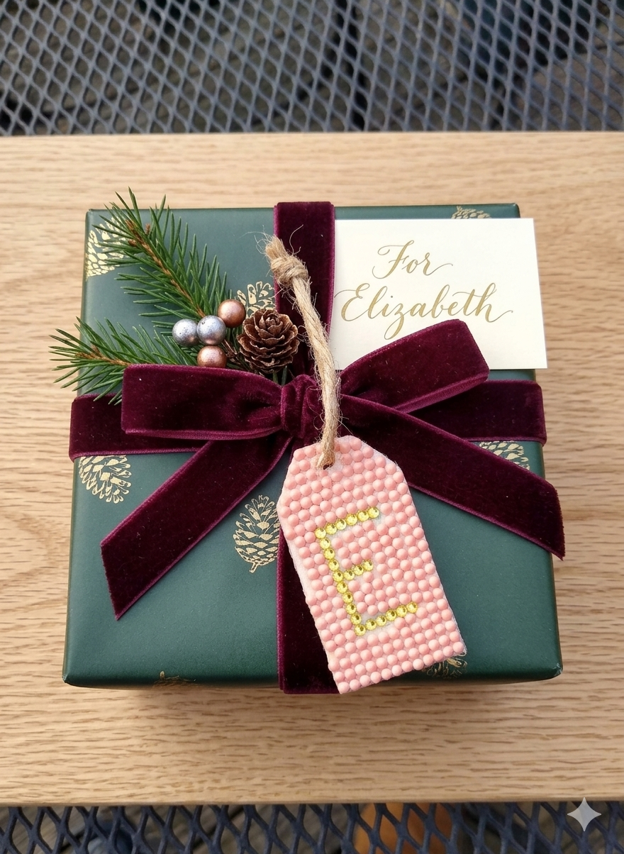 Wood Gift Tags with First Initials