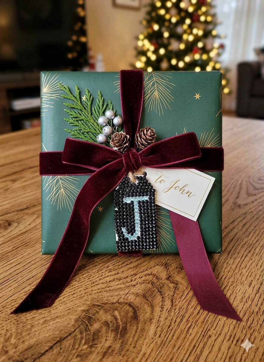 Wood Gift Tags with First Initials